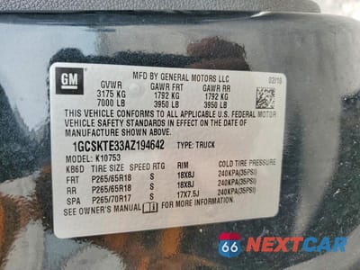 Zdjęcie 12 z 12 samochodu: 2010 CHEVROLET SILVERADO K1500 LTZ VIN:1GCSKTE33AZ194642 - miniatura