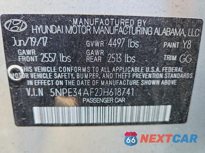 Zdjęcie 12 z 12 samochodu: 2018 HYUNDAI SONATA SEL VIN:5NPE34AF2JH618741 - miniatura