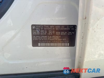 Zdjęcie 10 z 10 samochodu: 2010 BMW X5 XDRIVE30I VIN:5UXFE4C59AL380108 - miniatura
