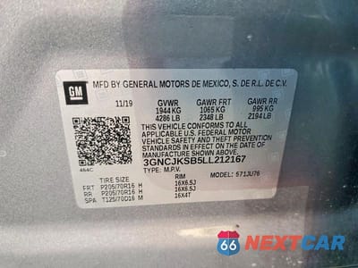 Zdjęcie 13 z 13 samochodu: 2020 CHEVROLET TRAX LS VIN:3GNCJKSB5LL212167 - miniatura