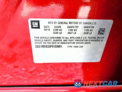 Zdjęcie 12 z 12 samochodu: 2015 CADILLAC XTS LUXURY COLLECTION VIN:2G61M5S33F9133981 - miniatura