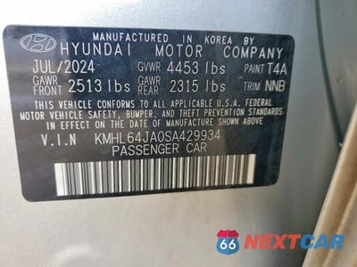 Zdjęcie 13 z 13 samochodu: 2025 HYUNDAI SONATA SEL VIN:KMHL64JA0SA429934 - miniatura