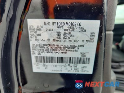 Zdjęcie 13 z 13 samochodu: 2010 FORD ESCAPE XLT VIN:1FMCU9DG6AKC17079 - miniatura