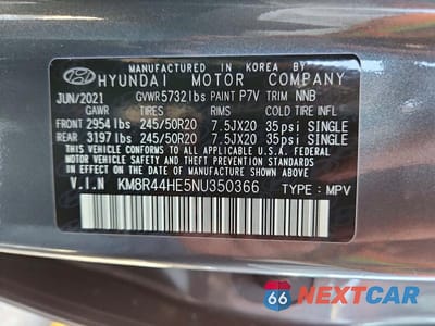 Zdjęcie 13 z 13 samochodu: 2022 HYUNDAI PALISADE SEL VIN:KM8R44HE5NU350366 - miniatura