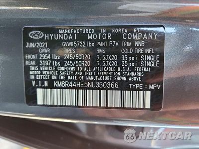 Zdjęcie 13 z 13 samochodu: 2022 HYUNDAI PALISADE SEL VIN:KM8R44HE5NU350366 - miniatura