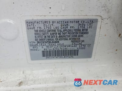 Zdjęcie 13 z 13 samochodu: 2019 NISSAN VERSA SV VIN:3N1CN7AP3KL844626 - miniatura