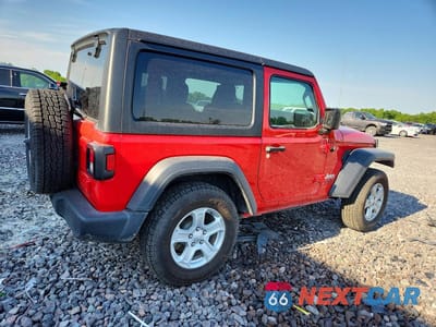 Trzecie zdjęcie samochodu z tyłu: 2020 JEEP WRANGLER SPORT VIN:1C4GJXAN2LW203214 - miniatura
