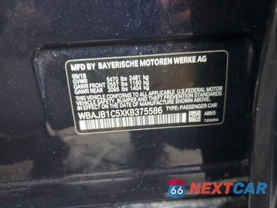 Zdjęcie 12 z 12 samochodu: 2019 BMW 530XE VIN:WBAJB1C5XKB375586 - miniatura