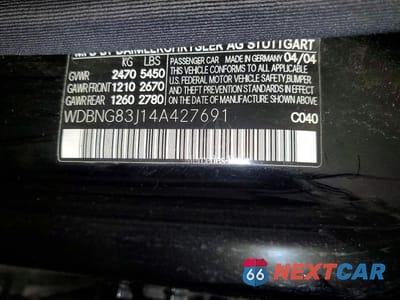 Zdjęcie 12 z 12 samochodu: 2004 MERCEDES-BENZ S 430 4MATIC VIN:WDBNG83J14A427691 - miniatura