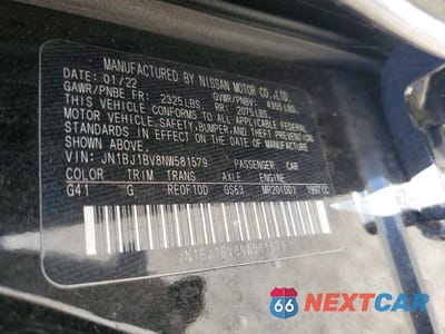 Zdjęcie 13 z 13 samochodu: 2022 NISSAN ROGUE SPORT SV VIN:JN1BJ1BV8NW581579 - miniatura