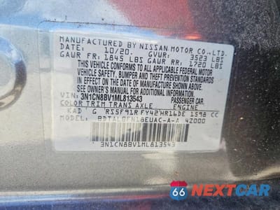 Zdjęcie 12 z 12 samochodu: 2021 NISSAN VERSA S VIN:3N1CN8BV1ML813543 - miniatura