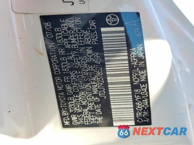 Zdjęcie 12 z 12 samochodu: 2008 TOYOTA YARIS S VIN:JTDJT923785214599 - miniatura