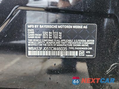 Zdjęcie 12 z 12 samochodu: 2026 B M W 5 SERIES 4D SEDAN 530I XDRIVE MSPORT VIN:WBA53FJ05TCW46035 - miniatura