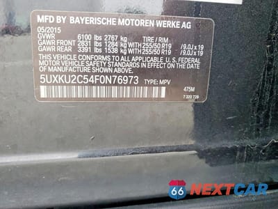 Zdjęcie 13 z 13 samochodu: 2015 BMW X6 XDRIVE35I VIN:5UXKU2C54F0N76973 - miniatura