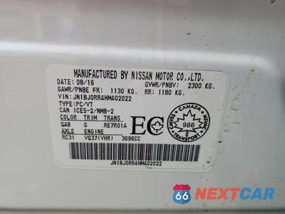 Zdjęcie 13 z 13 samochodu: 2017 INFINITI QX50 BASE VIN:JN1BJ0RR4HM402022 - miniatura