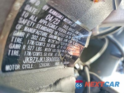 Zdjęcie 10 z 10 samochodu: 2024 KAWASAKI ZX636 K VIN:JKBZXJK13RA000361 - miniatura