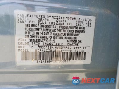 Zdjęcie 13 z 13 samochodu: 2024 NISSAN SENTRA SR VIN:3N1AB8DVXRY313128 - miniatura