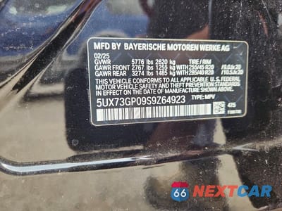 Zdjęcie 13 z 13 samochodu: 2025 BMW X3 M50 VIN:5UX73GP09S9Z64923 - miniatura