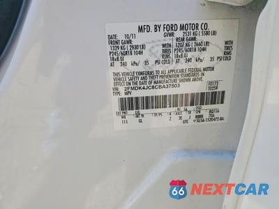 Zdjęcie 13 z 13 samochodu: 2012 FORD EDGE SEL VIN:2FMDK4JC8CBA37503 - miniatura
