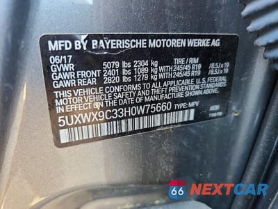 Zdjęcie 13 z 13 samochodu: 2017 BMW X3 XDRIVE28I VIN:5UXWX9C33H0W75660 - miniatura