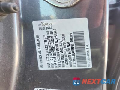 Zdjęcie 13 z 13 samochodu: 2019 HONDA ODYSSEY EX VIN:5FNRL6H5XKB086438 - miniatura