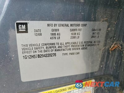 Zdjęcie 12 z 12 samochodu: 2009 CHEVROLET MALIBU 1LT VIN:1G1ZH57B294228276 - miniatura