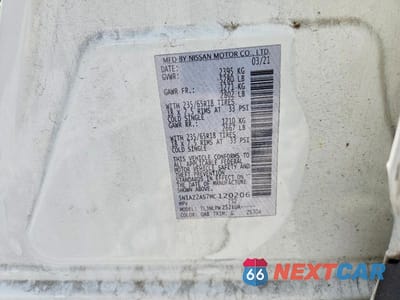 Zdjęcie 13 z 13 samochodu: 2021 NISSAN MURANO S VIN:5N1AZ2AS7MC120206 - miniatura