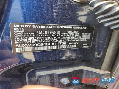 Zdjęcie 12 z 12 samochodu: 2013 BMW X3 XDRIVE28I VIN:5UXWX9C54D0A11706 - miniatura