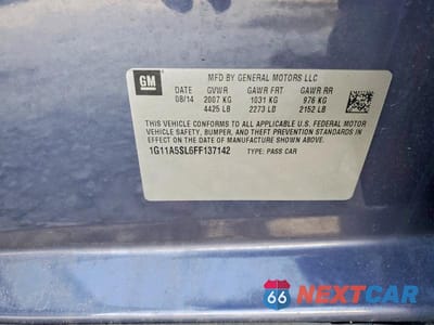 Zdjęcie 12 z 12 samochodu: 2015 CHEVROLET MALIBU LS VIN:1G11A5SL6FF137142 - miniatura