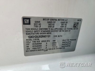 Zdjęcie 14 z 14 samochodu: 2016 GMC YUKON DENALI VIN:1GKS1CKJXGR401191 - miniatura