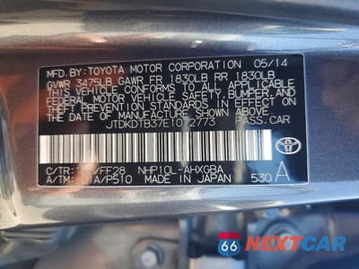 Zdjęcie 12 z 12 samochodu: 2014 TOYOTA PRIUS C THREE VIN:JTDKDTB37E1072773 - miniatura