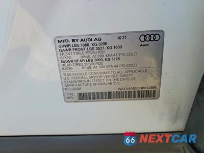 Zdjęcie 13 z 13 samochodu: 2022 AUDI E-TRON PREMIUM VIN:WA1AAAGE6NB012586 - miniatura