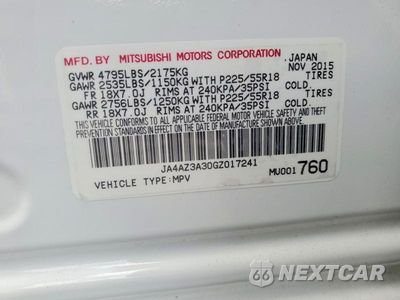 Zdjęcie 13 z 13 samochodu: 2016 MITSUBISHI OUTLANDER SE VIN:JA4AZ3A30GZ017241 - miniatura