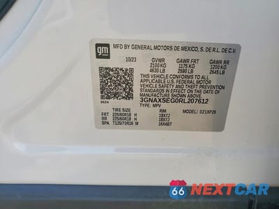 Zdjęcie 12 z 12 samochodu: 2024 CHEVROLET EQUINOX LS VIN:3GNAXSEG0RL207612 - miniatura