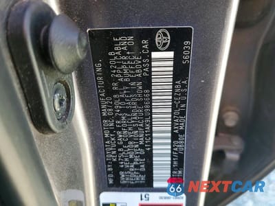 Zdjęcie 13 z 13 samochodu: 2020 TOYOTA CAMRY LE VIN:4T1C11AK9LU986668 - miniatura