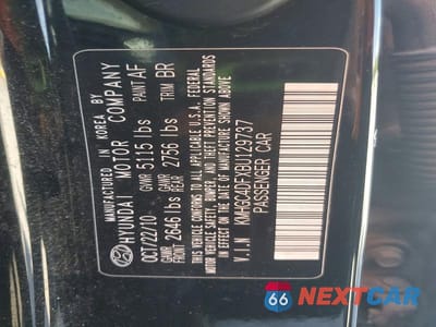 Zdjęcie 12 z 12 samochodu: 2011 HYUNDAI GENESIS 4.6L VIN:KMHGC4DFXBU129737 - miniatura