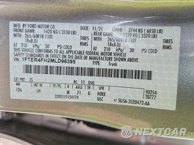 Zdjęcie 12 z 12 samochodu: 2021 FORD RANGER XL VIN:1FTER4FH2MLD98395 - miniatura