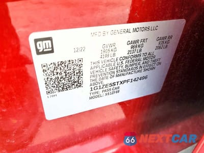 Zdjęcie 12 z 12 samochodu: 2023 CHEVROLET MALIBU PREMIER VIN:1G1ZE5STXPF142496 - miniatura