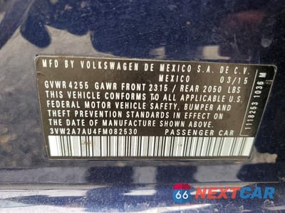 Zdjęcie 12 z 12 samochodu: 2015 VOLKSWAGEN GOLF TDI VIN:3VW2A7AU4FM082530 - miniatura