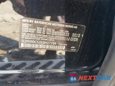Zdjęcie 13 z 13 samochodu: 2014 BMW X5 XDRIVE35I VIN:5UXKR0C52E0H27784 - miniatura