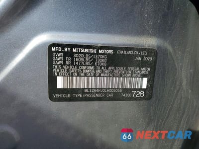 Zdjęcie 12 z 12 samochodu: 2020 MITSUBISHI MIRAGE SE VIN:ML32A4HJ0LH005055 - miniatura