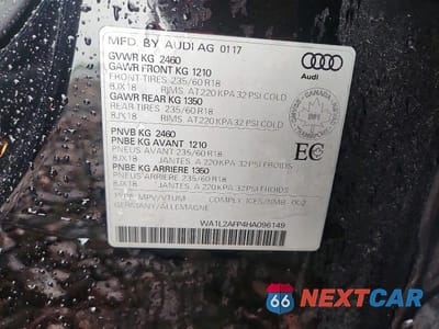 Zdjęcie 13 z 13 samochodu: 2017 AUDI Q5 PREMIUM PLUS VIN:WA1L2AFP4HA096149 - miniatura