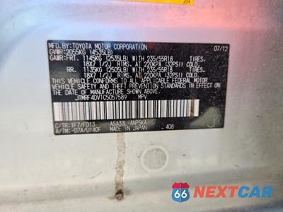 Zdjęcie 13 z 13 samochodu: 2012 TOYOTA RAV4 SPORT VIN:JTMRF4DV1C5057589 - miniatura