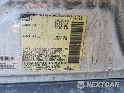 Zdjęcie 12 z 12 samochodu: 2015 NISSAN ALTIMA 2.5 S VIN:1N4AL3AP5FC158288 - miniatura