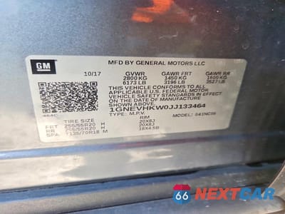 Zdjęcie 13 z 13 samochodu: 2018 CHEVROLET TRAVERSE LT VIN:1GNEVHKW0JJ133464 - miniatura