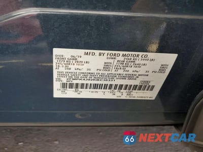 Zdjęcie 12 z 12 samochodu: 2019 FORD EDGE SEL VIN:2FMPK4J92KBC38331 - miniatura