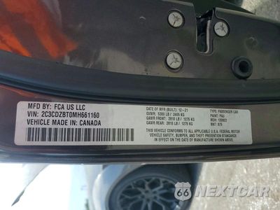 Zdjęcie 12 z 12 samochodu: 2021 DODGE CHALLENGER R VIN:2C3CDZBT0MH661160 - miniatura