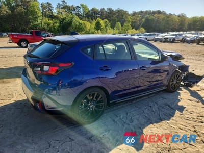Trzecie zdjęcie samochodu z tyłu: 2026 SUBARU IMPREZA RS VIN:JF1GUHJC6T8225786 - miniatura