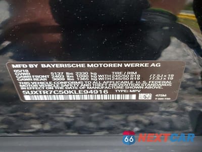 Zdjęcie 12 z 12 samochodu: 2019 BMW X3 SDRIVE30I VIN:5UXTR7C50KLE94916 - miniatura