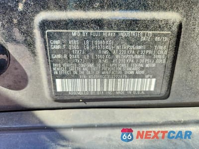 Zdjęcie 12 z 12 samochodu: 2013 SUBARU OUTBACK 2.5I PREMIUM VIN:4S4BRBGC3D3222879 - miniatura